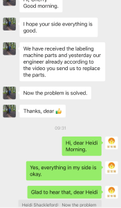 JBL automation machine customer comment 4